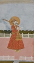 A portrait of Nawab Muzaffir Jang, the ruler of Hyderabad from 1750-51, seal to reverse dated 117...