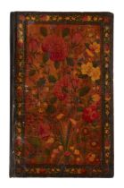 Property from a Private London Collection A large lacquered papier mache binding, Qajar Iran, 19...