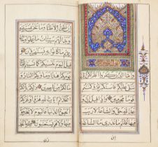 A Qur'an section, juz 26-30, copied by 'Abd Allah, North India, dated 1329AH/1911AD, Arabic manus...
