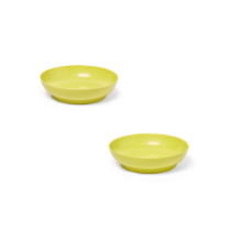 A fine pair of lemon-yellow enamelled saucer dishes  Qing dynasty, Yongzheng marks and period  ...