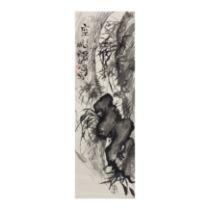 Tomioka Tessai (1837 – 1924) A Japanese painting, ink on paper, mounted as hanging scroll, depic...