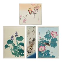 Ohara Koson (1877 - 1945) and Utagawa Hiroshige (1797-1858) Comprising of three woodblock prints...