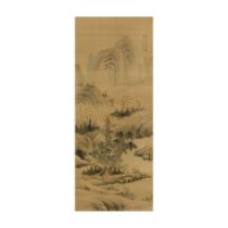 Follower of Nakabayashi Chikutō (1776 - 1853) late 19th/ early 20th century A Japanese painting...