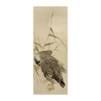 Watanabe Seitei (1851–1918) Ink and colour on silk mounted as hanging scroll, depicting two larg...