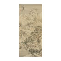 Hirai Kensai (1802 - 1856) A Japanese painting, ink and colour on silk, mounted as hanging scrol...