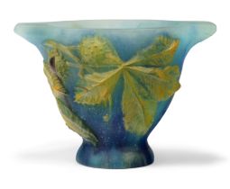 Amalric Walter (1870-1959)  Horse chestnut pate-de-verre vase, circa 1920  Glass  Signed 'A Walt...