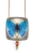 Gabriel Argy Rousseau (1885-1953)  Butterfly pate-de-verre necklace, circa 1900  Glass, yellow s...