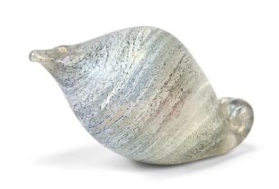 Peter Layton (b.1937)  Shell form sculpture, 1986 Blown glass  Inscribed 'Peter Layton 1986' 12c...