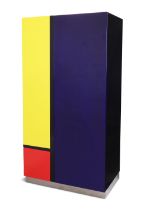 Koni Ochsner (1933-1995) for Röthlisberger Collection  'Mondrian' cabinet, 1983  Lacquered wood,...