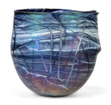 Peter Layton (b.1937)  Tapered vase, 1987  Blown glass  Inscribed signature and dated  17cm high...