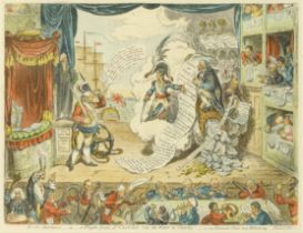 James Gillray,  British 1757-1815-  Pacific Overtures, - or - a Flight from St Cloud's - "over t...