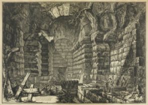 Giovanni Battista Piranesi,  Italian 1720-1778-  Dimostrazioni dell'Emissario del Lago Albano;  ...