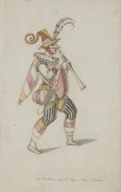 Circle of Daniel Rabel,  French 1578-1637-  Two Costume designs;  each black chalk, pen and ink...