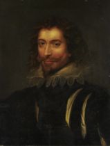 After Sir Peter Paul Rubens,  Flemish 1577-1640-  Portrait of George Villiers, 1st Duke of Bucki...