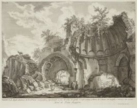 Giovanni Battista Piranesi,  Italian 1720-1778-  Veduta degli Avanzi di Fabbrica magnifica sepol...