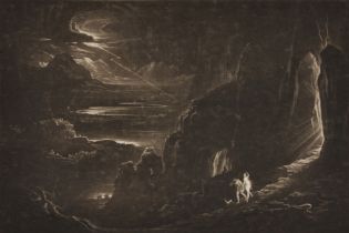 John Martin,  British 1789-1854-  Satan tempting Eve; and Adam and Eve Driven out of Paradise;  ...