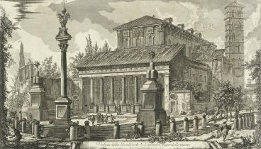 Giovanni Battista Piranesi,  Italian 1720-1778-  Veduta della Basilica di S. Lorenzo fuor delle ...