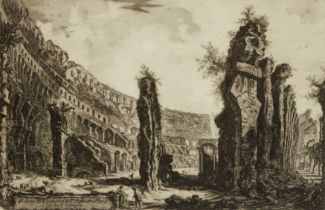 Giovanni Battista Piranesi,  Italian 1720-1778-  Veduta dell interno dell'Anfiteatro Flavio dett...