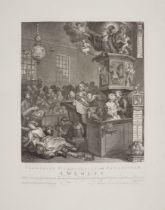 William Hogarth, FRSA,  British 1697-1764-  Credulity, Superstition, & Fanaticism;  etching on ...