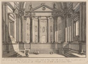 Giovanni Battista Piranesi,  Italian 1720-1778-  Colonnaded hall according to the custom of the ...