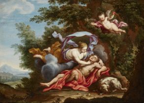 Follower of Marcantonio Franceschini,  Italian 1648-1729-  Diana and Endymion;  oil on canvas, ...
