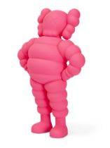 KAWS, American b.1974- Chums, 20th Anniversary edition, pink, 2022; painted cast vinyl, stamped...