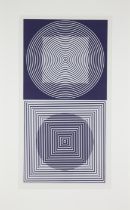 Victor Vasarely, Hungarian/French 1906-1997, Untitled/squares and circles screenprint in colour...