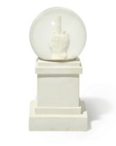 Maurizio Cattelan, Italian b.1960- L. O. V. E. (Snowball), 2015; resin and glass sculpture, aft...