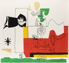 Le Corbusier (Charles-Edouard Jeanneret), Swiss-French 1887-1965,  Totem, 1960; lithograph in c...