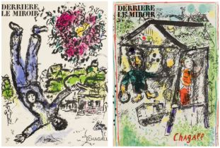 After Marc Chagall, French/Russian 1887-1985, Le Peintre, from Derriere Le Miroir (Cover), 1969;...