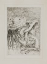 Pierre-Auguste Renoir, French 1841-1919, Le chapeau épinglé, 1894; drypoint etching on wove, si...