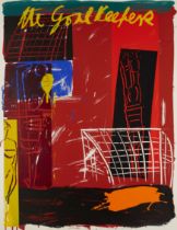 Bruce Mclean, British b.1944- The Goalkeeper; screenprint in colours on wove, signed in pencil ...