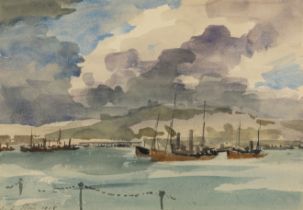 Philip Wilson Steer,  British 1860-1942 -  Dover, 1918;  watercolour on paper, signed and dated...