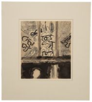 Henry Cliffe,  British 1919-1993 -  Abstract composition;  ink on paper, 22.5 x 19.3 cm: togeth...