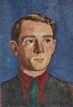 Powys Evans,  British 1899-1981 -  Portrait of Anthony Thorne;  oil on panel, signed and titled...