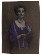 Frank O. Salisbury,  British 1874-1962 -  Ten portraits:  Mrs Loall Lee Holt, Aug 14 1957;  Mrs ...