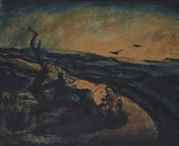 Georges Rouault,  French 1871-1958 - Paysage anime, 1905;  watercolour, gouache and pastel on p...