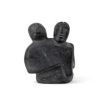 Luke Hallauk,  Inuit (Arviat) 1931-1993 -  Mother and child;  stone, bears inscription on under...