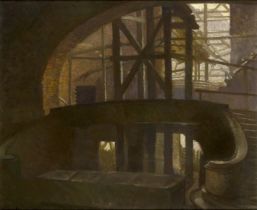 Clare Atwood,  British 1866-1962 -  Industrial interior, 1911;  oil on canvas, signed and dated...