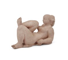 Antoniucci Volti,  Italian 1915-1989 -  Reclining nude, c.1965;  terracotta, signed on the side...