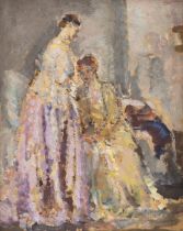 Dame Ethel Walker DBE ARA,   British 1861-1951 -  In the Dressing Room;  oil on paper laid down...