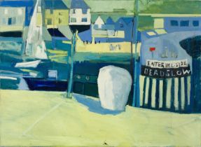 Vanessa Gardiner,  British b.1960 -  Lyme Harbour, 1988;  oil on canvas, signed, titled and dat...