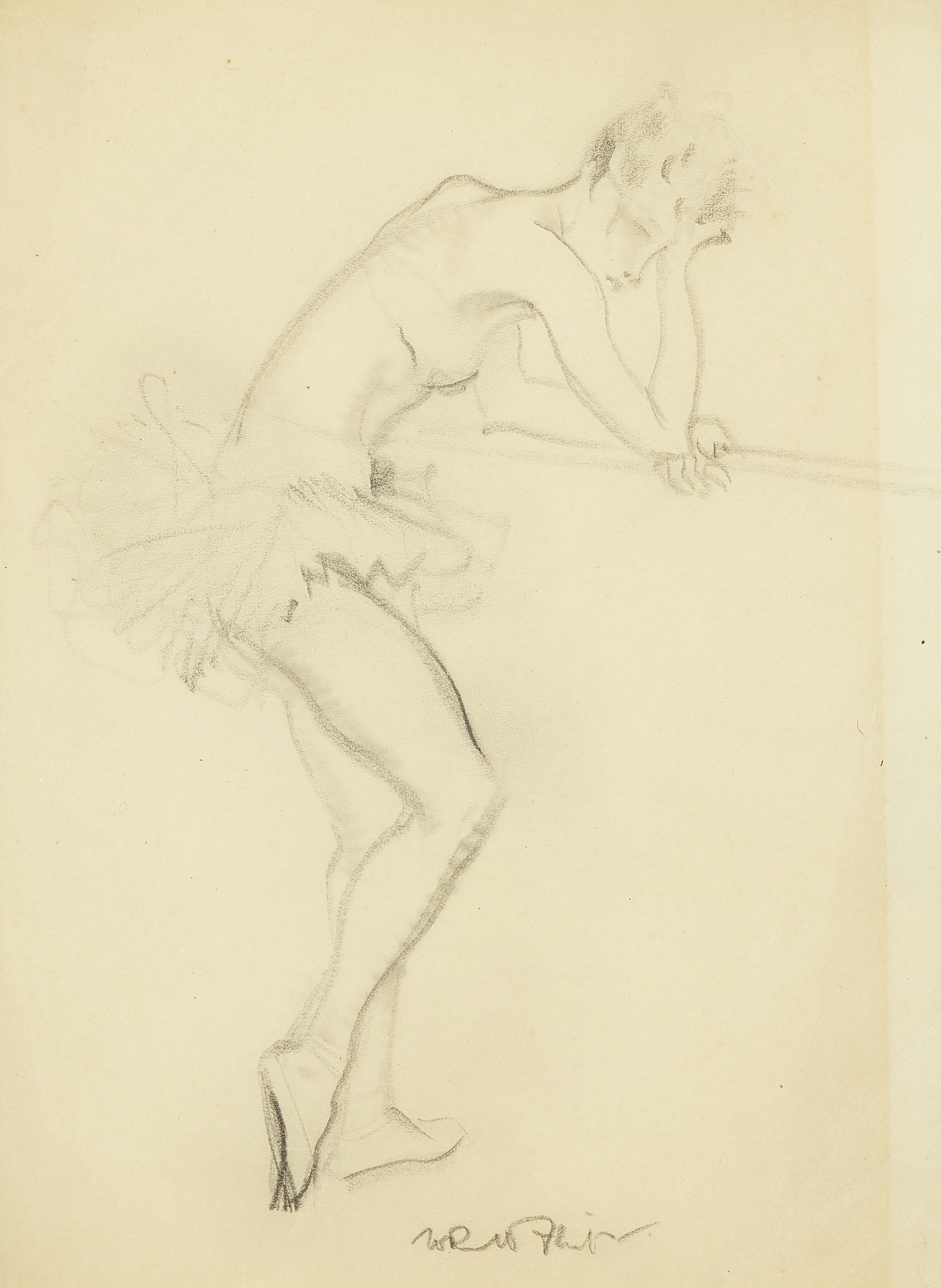Sir William Russell Flint RA ROI, Scottish 1880-1969 -  Ballerina, c.1930s;  pencil on paper, s...