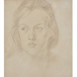 Henry Lamb RA,  Australian/British 1883-1960 -  Portrait of Euphemia Lamb, c.1906;  pencil on p...