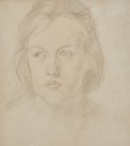 Henry Lamb RA,  Australian/British 1883-1960 -  Portrait of Euphemia Lamb, c.1906;  pencil on p...