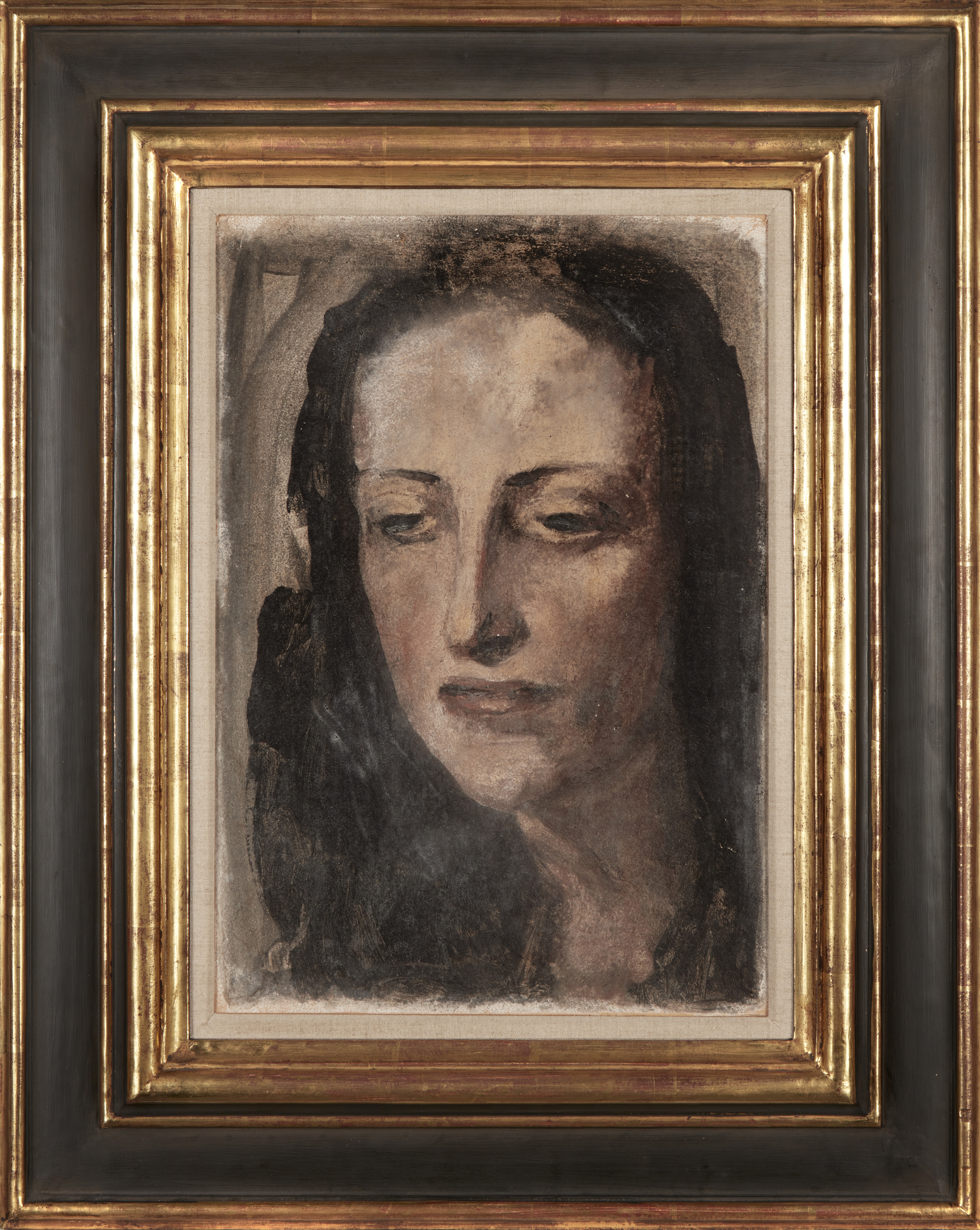 Álvaro Guevara,  Chilean 1894-1951 -  Maruja, 1943;  oil on canvas, 49.5 x 35 cm  Provenance: ... - Image 2 of 3