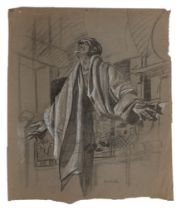 Frank O. Salisbury,  British 1874-1962 -  Religious figures;  chalk and pastel on paper, 67.8 x...