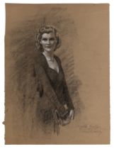 Frank O. Salisbury,  British 1874-1962 -  Ten portraits:  Mrs Angela Gabler, with a portrait of ...