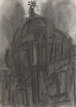 Dennis Creffield,  British 1931–2018 -  St Paul's, 1989;  charcoal on paper, signed and dated l...