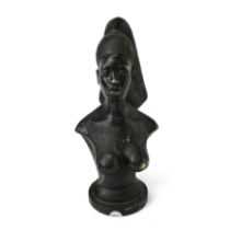 Ben Osawe, Nigerian 1931-2007 -  Bust of a woman, 1999;  bronze, signed and dated on the revers...